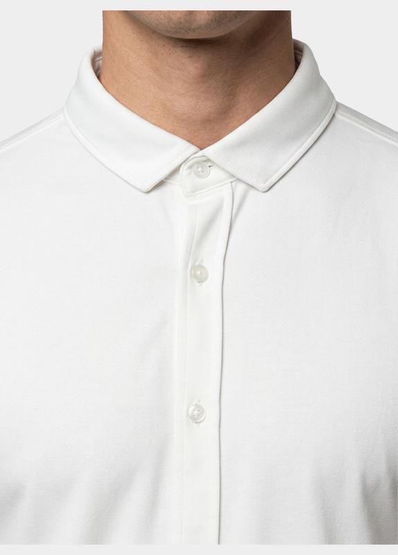 Bos overhemd korte mouw heren Wit  3507/Off White