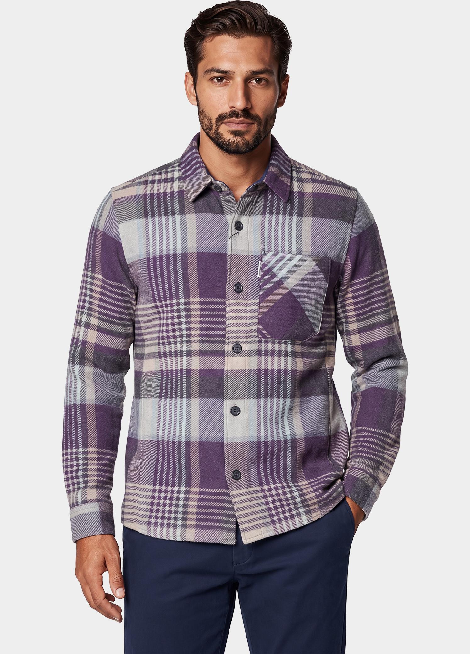 Cast Iron Overhemd heren Blauw Long sleeve shirt Wool blend CSI2609233/4163