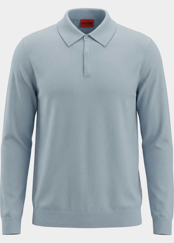 HUGO Red Polo lange mouw Paars San Pippo-CV 10267573 01 50532050/513