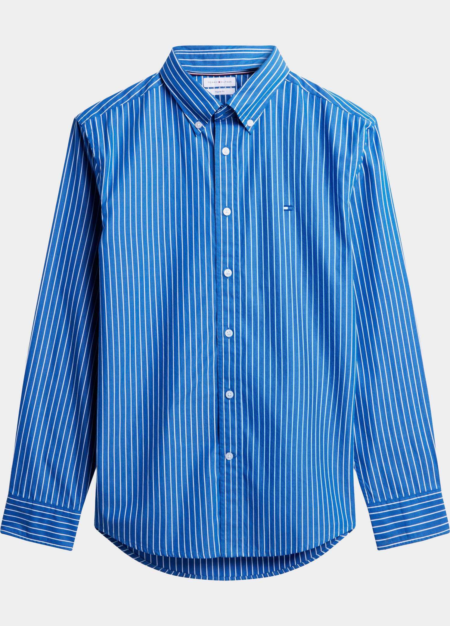Tommy Hilfiger Overhemd heren Blauw FLEX HAIRLINE POPLIN RF SHIRT MW0MW44571/0A6