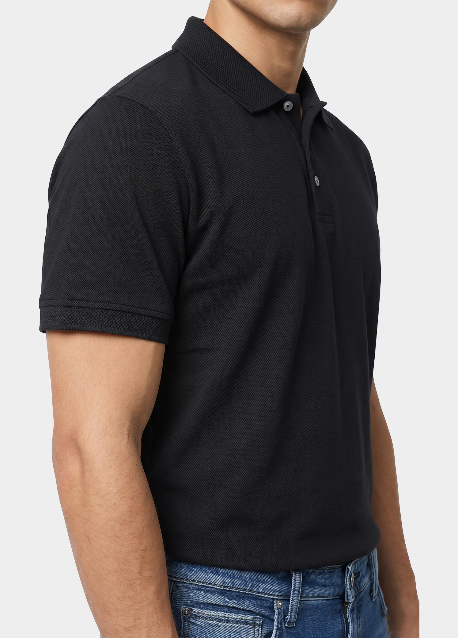 Scotland Blue Polo heren Zwart Boris Polo SPE25108BO40SB/990 black
