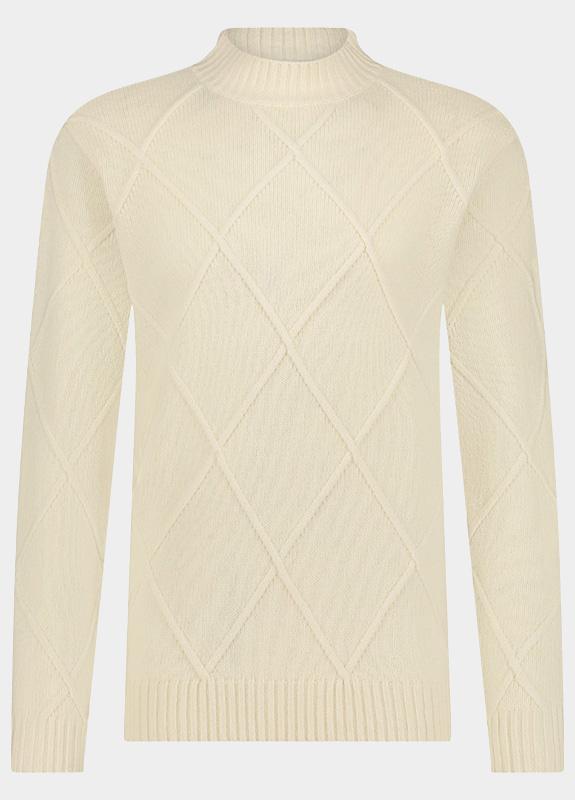 Born With Appetite Coltrui Beige Ivar Pull Mockneck BWA25305IV44/150 off-white