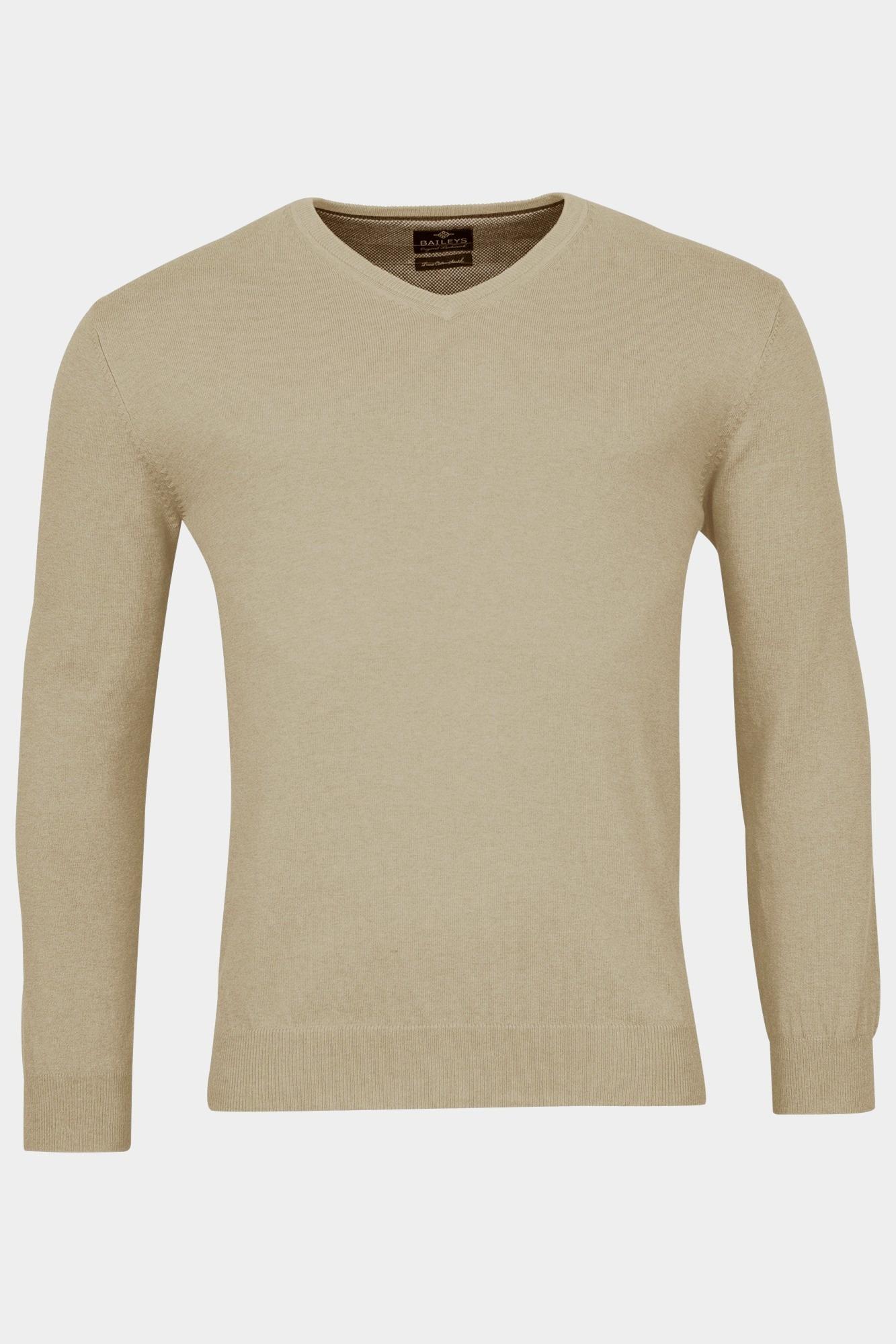 Baileys Pullover Beige V-Neck Pullover 12gg singel k 418100/825