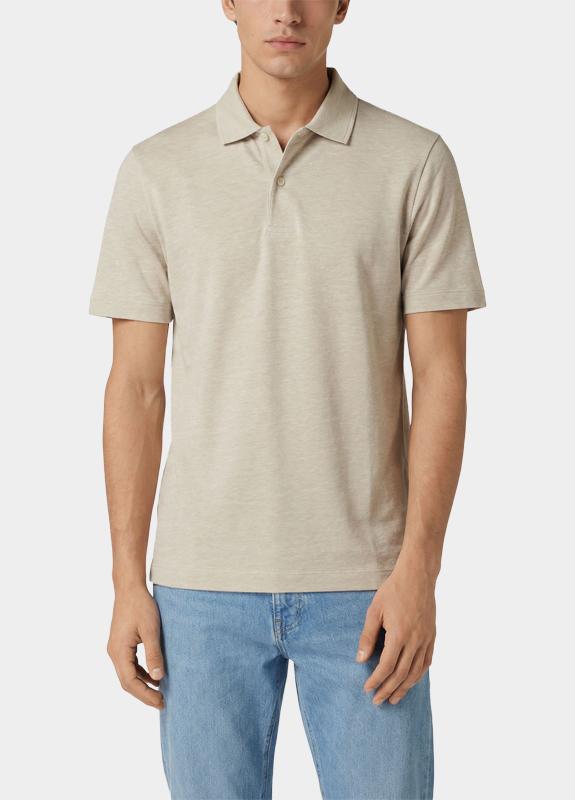 BOSS Black Polo korte mouw Beige H-Press 235 10271433 01 50559147/286