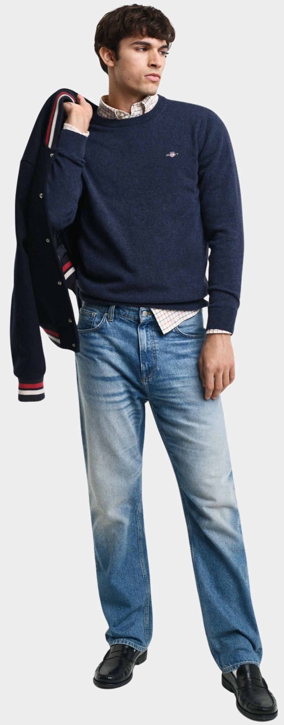 Gant Pullover Blauw SUPERFINE LAMBSWOOL C-NECK 87211/480