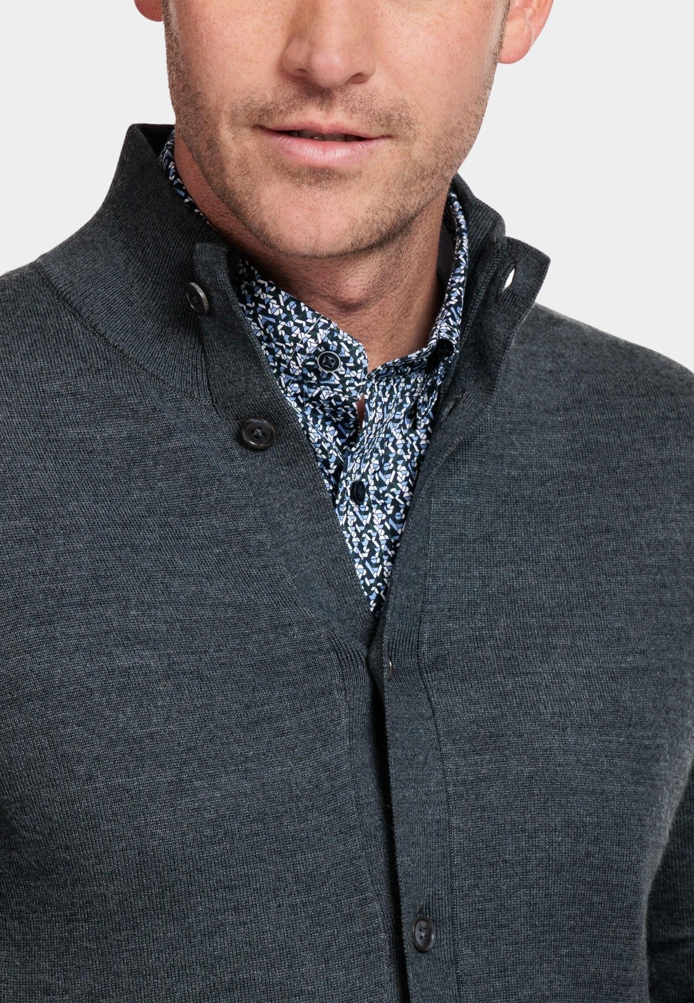 Baileys Vest Grijs Cardigan Buttons  12gg, singl 322022/93