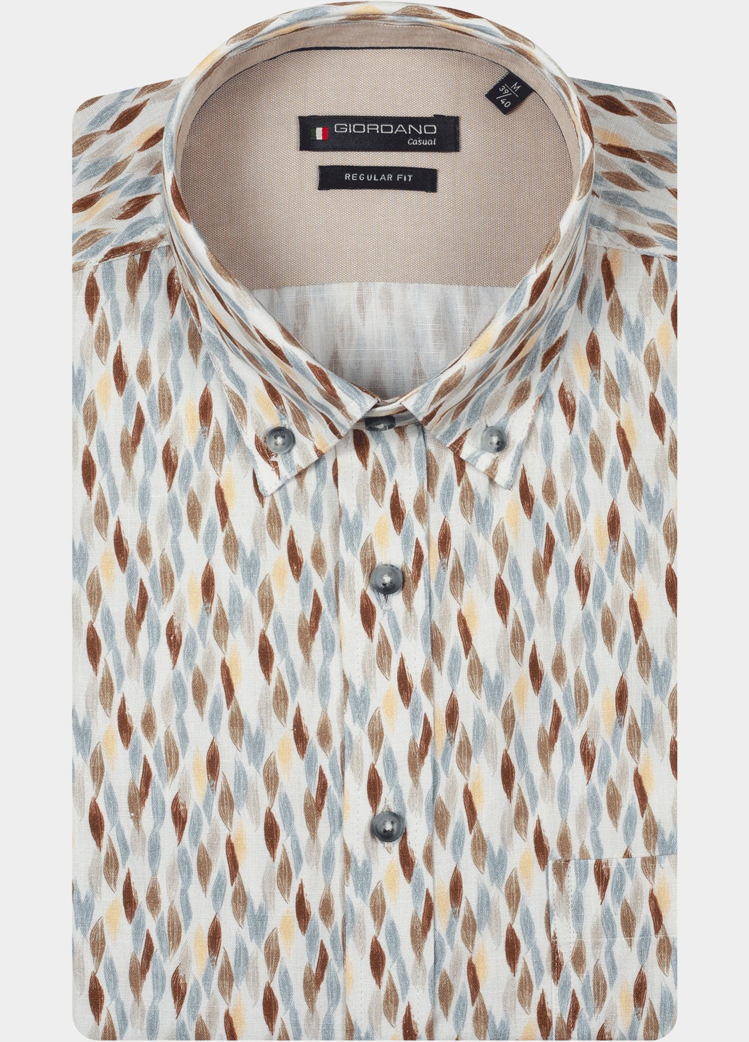 Giordano Overhemd heren Geel Ivy Long Sleeve Button Down L 617073/20