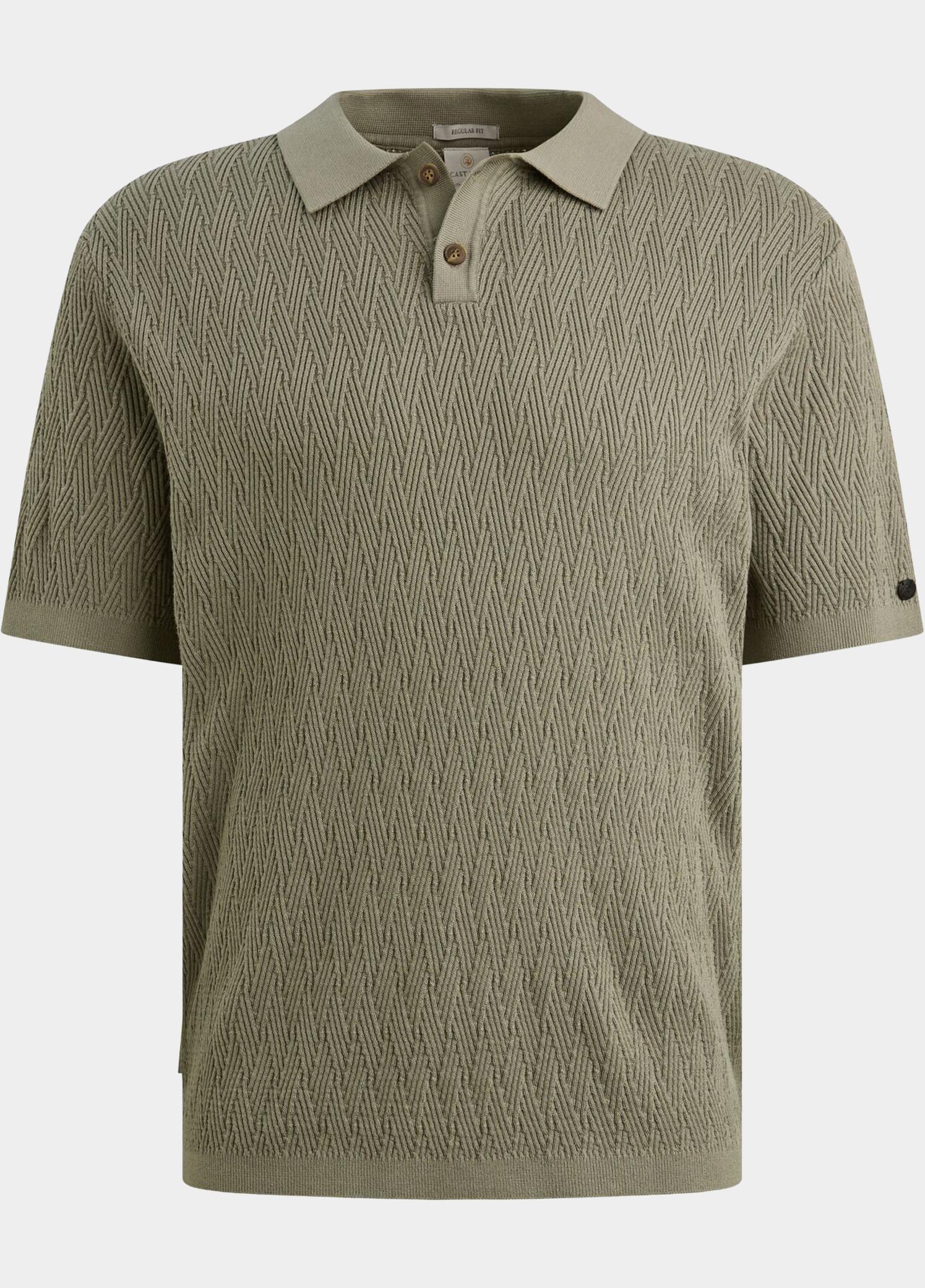Cast Iron Polo korte mouw Bruin Short sleeve polo regular fit CPSS2606857/6148