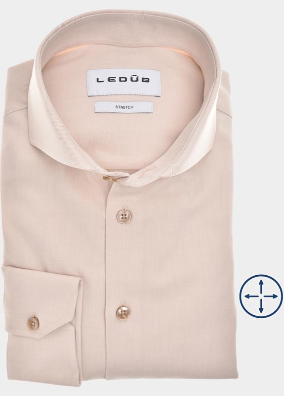 Ledub Business hemd lange mouw Bruin  0143210/620-000-000