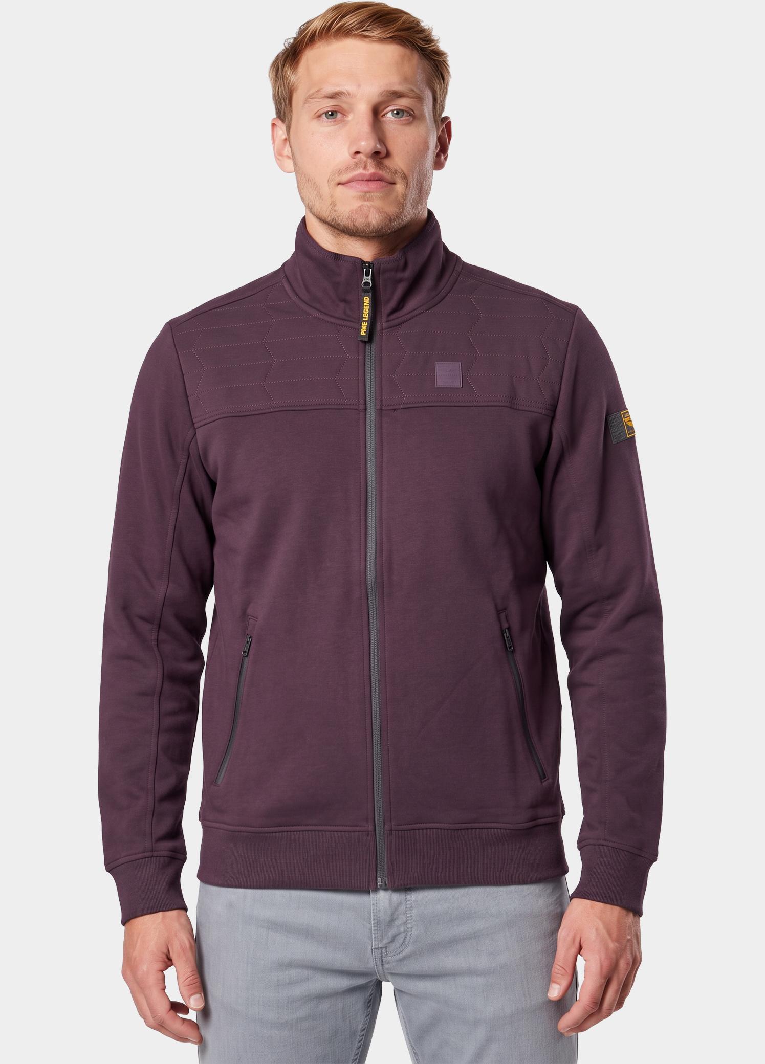 PME Legend sweatvest heren Paars Zip jacket interlock sweat PSW2610475/4357