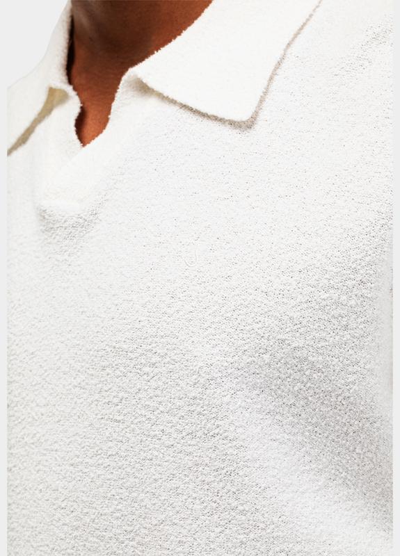 Butcher of Blue Polo korte mouw Wit Boucle M2616003/112