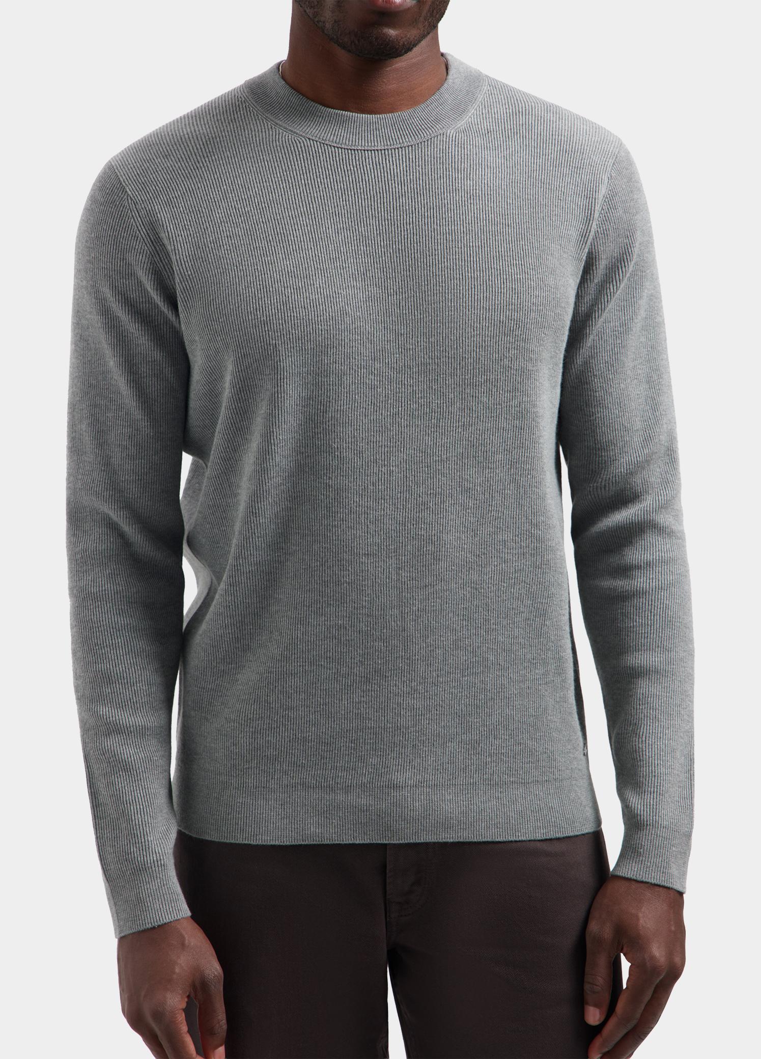 Dstrezzed Pullover heren Grijs Oscar Rib Mockneck 406824/894