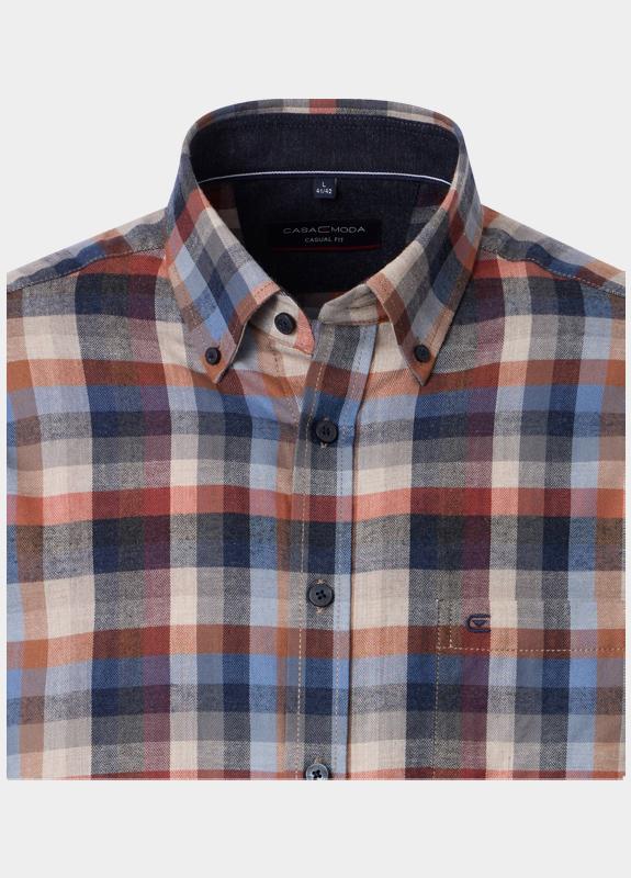 Casamoda Casual hemd lange mouw Grijs B.D. Casual Fit 454488100/750