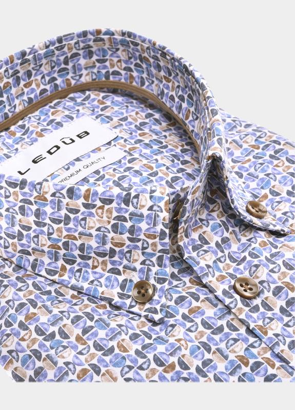 Ledub Business hemd lange mouw Blauw LE24308 MFN5 0143295/140-645-000