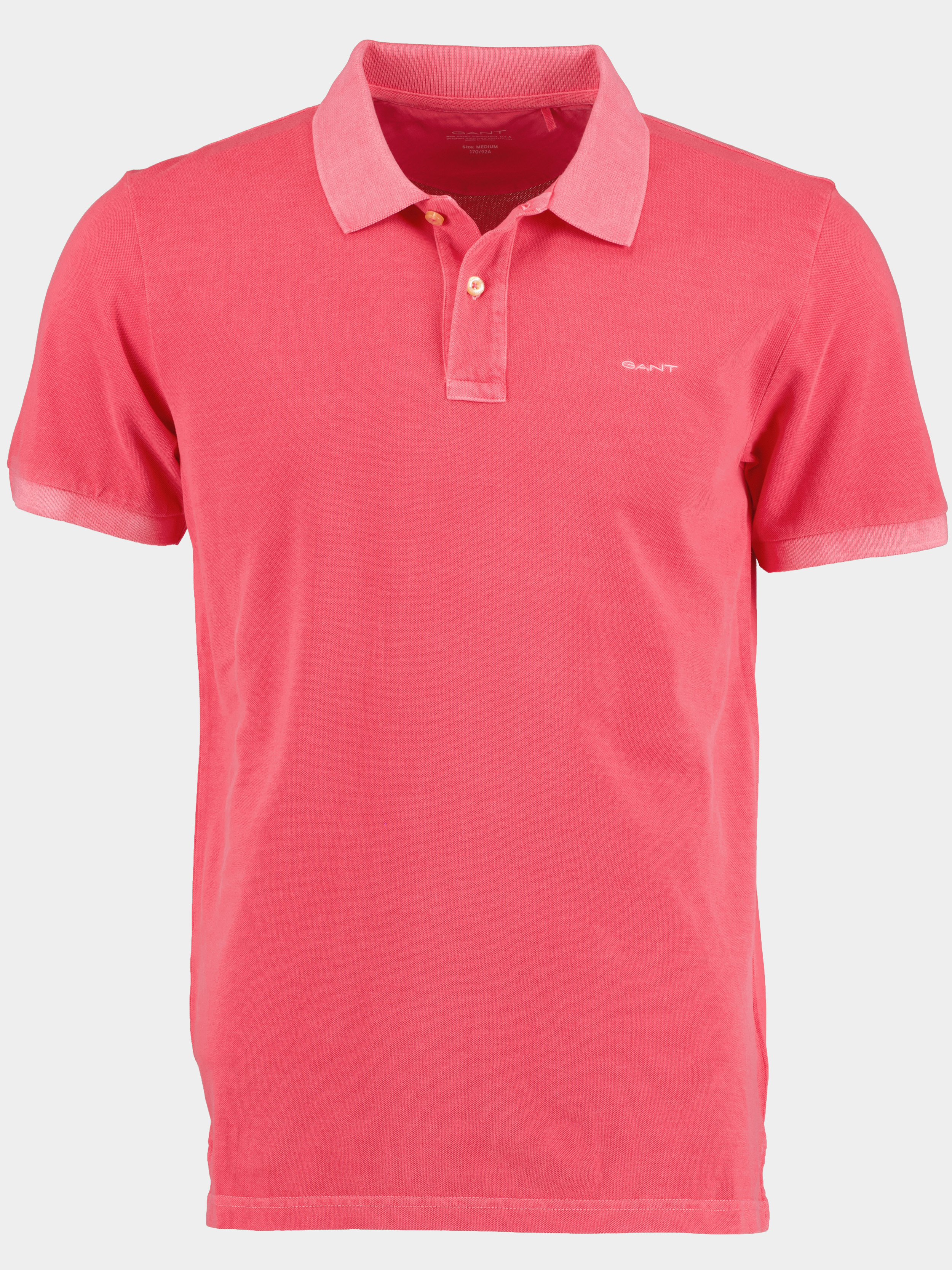 Gant Polo korte mouw Roze Sunfaded Pique SS Rugger 2043005/635