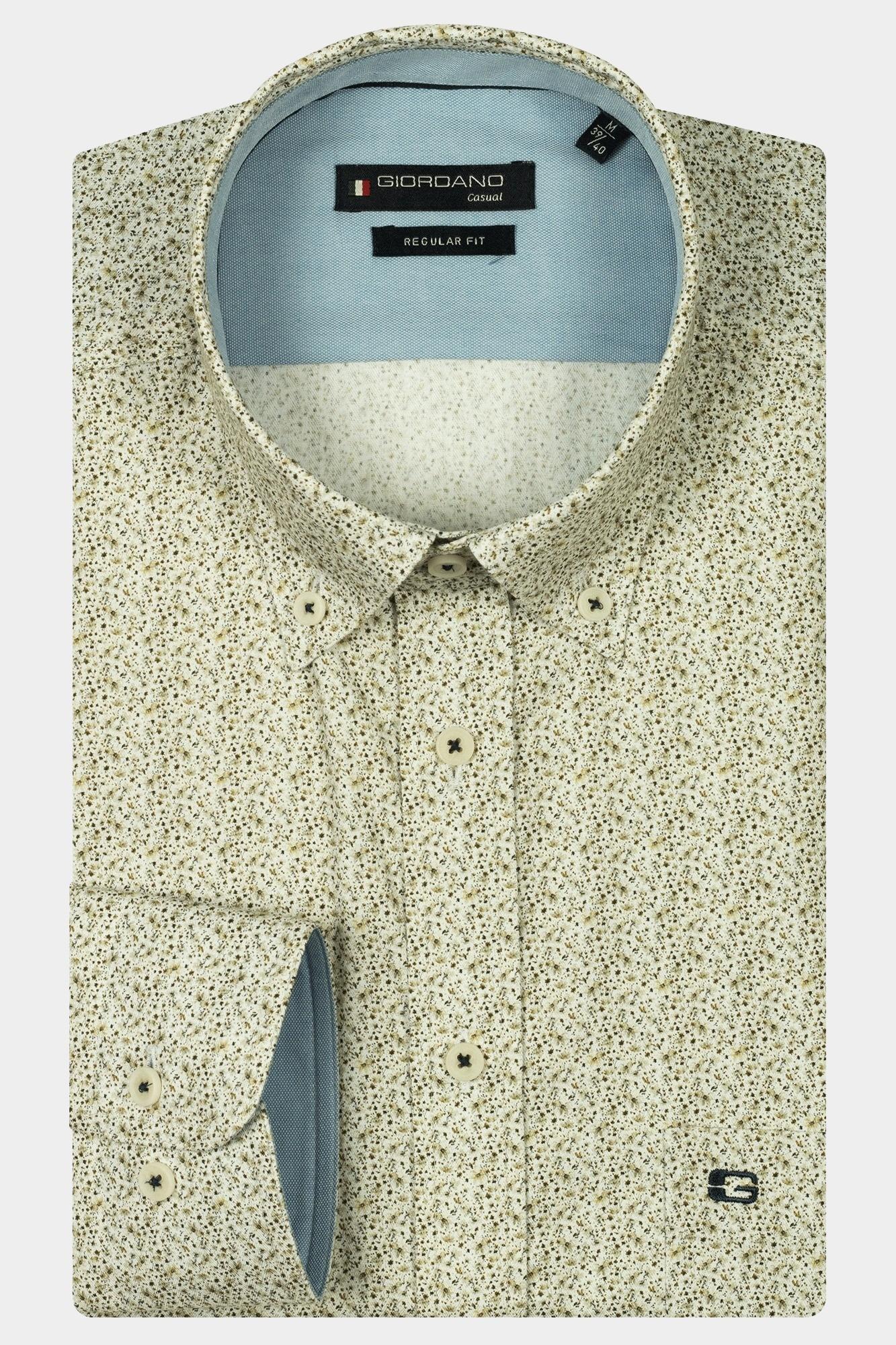 Giordano Casual hemd lange mouw Groen Ivy long sleeve button down t 517050/70