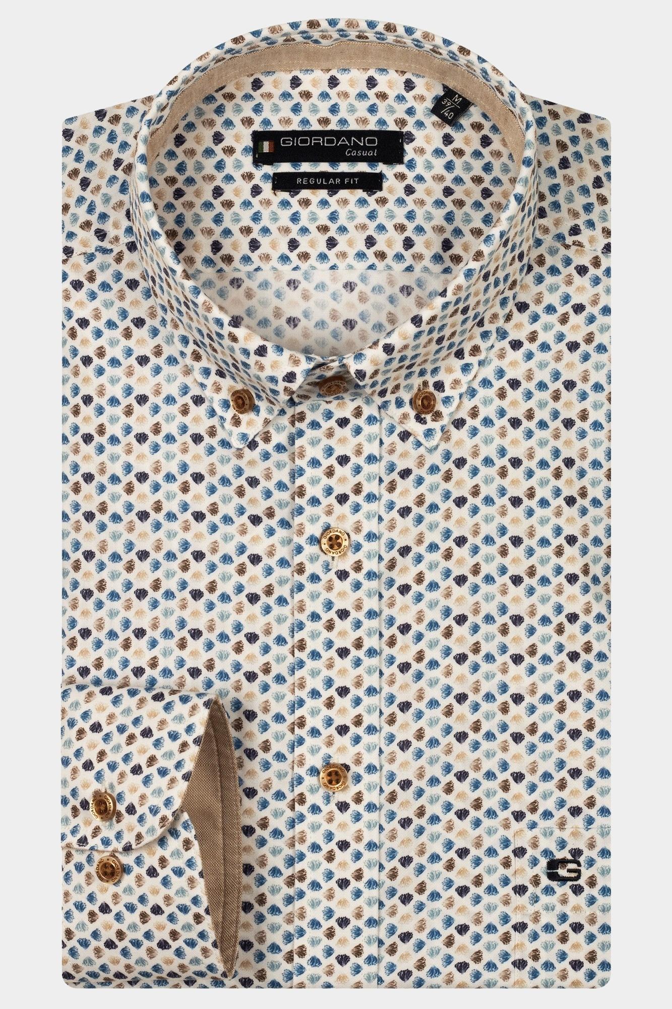 Giordano Casual hemd korte mouw Blauw League short sleeve button do 516022/60