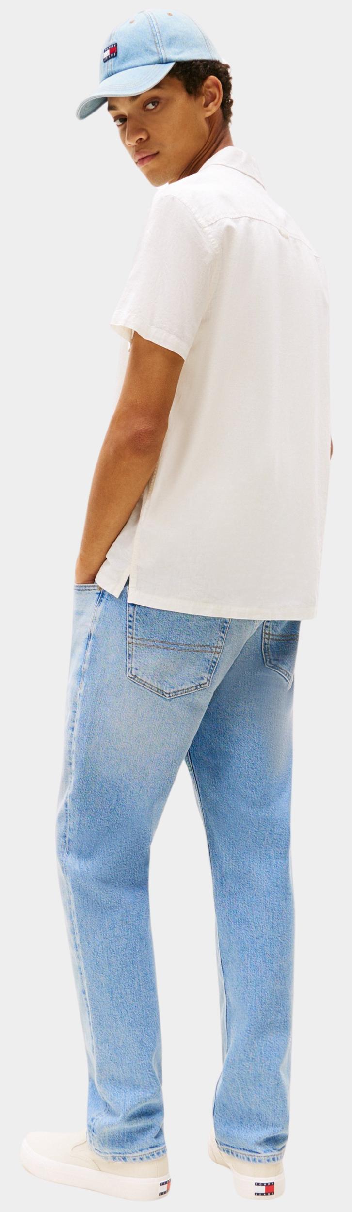 Tommy Jeans Casual hemd korte mouw Wit TJM LINEN BLEND CAMP SS EXT DM0DM20895/YBL