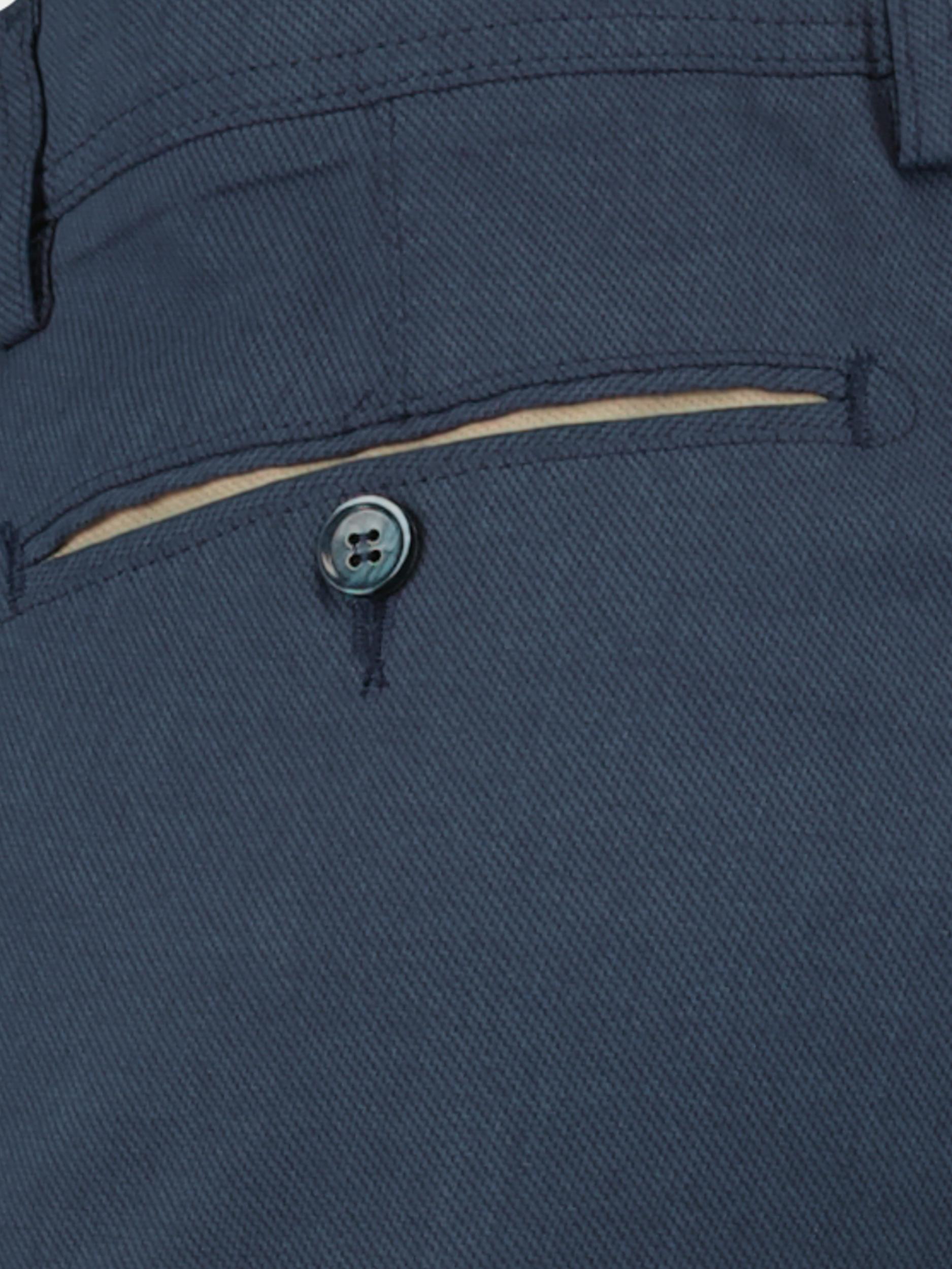 F043 Katoenen Broek Blauw Stretch katoen flatfront 2062.1.11.124/610
