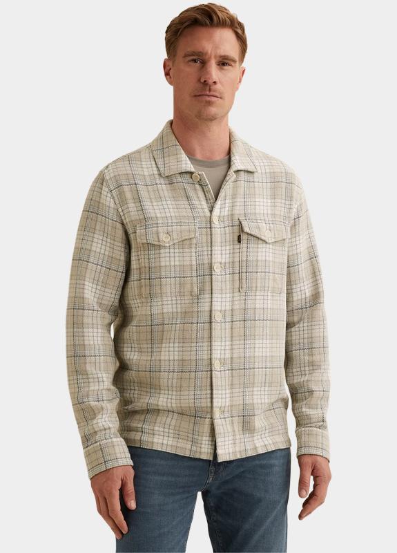 Vanguard Casual hemd lange mouw Beige LONG SLEEVE SHIRT Check Coars VSI2602216/9017