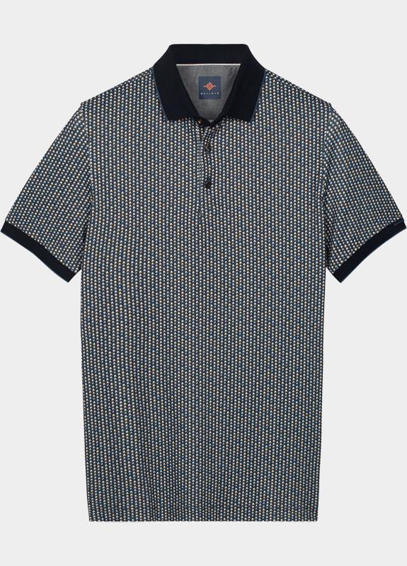 Baileys Polo heren Blauw Poloshirt all over Print "3-D 615246/66