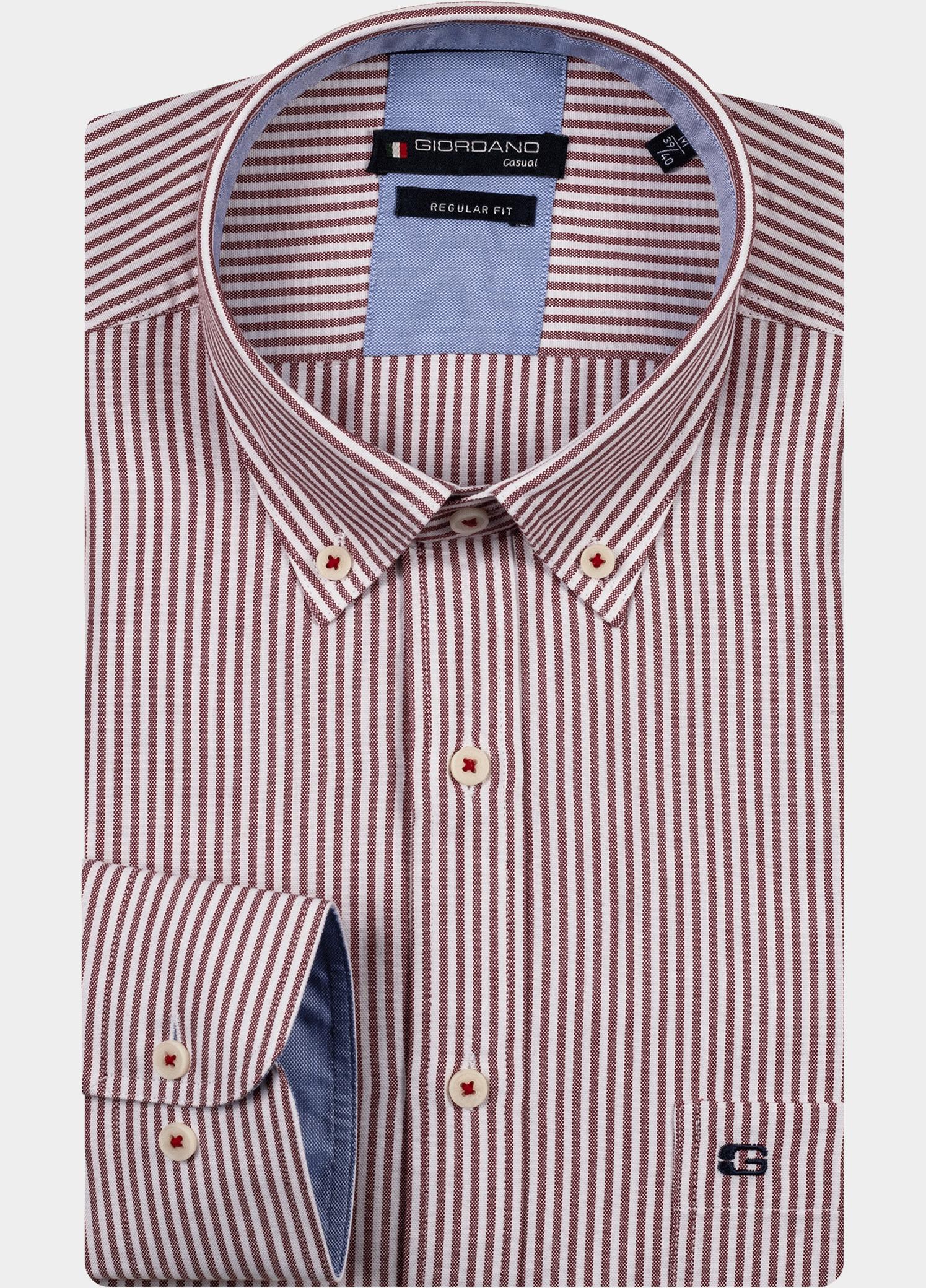 Giordano Overhemd heren Rood Ivy long sleeve button down o 517131/30