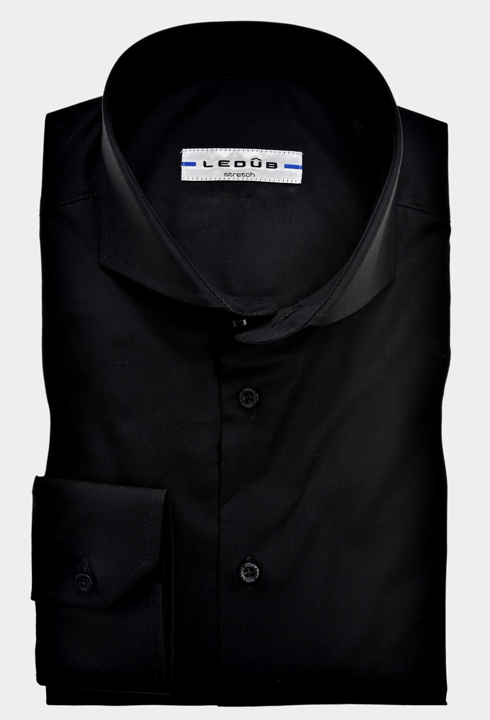 Ledub Business hemd lange mouw Zwart 4019M/147 MF 5 0326510/290-000-000