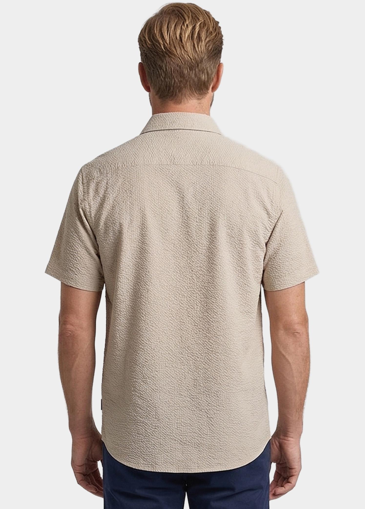 Giordano overhemd korte mouw heren Wit Puglia Short Sleeve Shirt Tec 616005/81