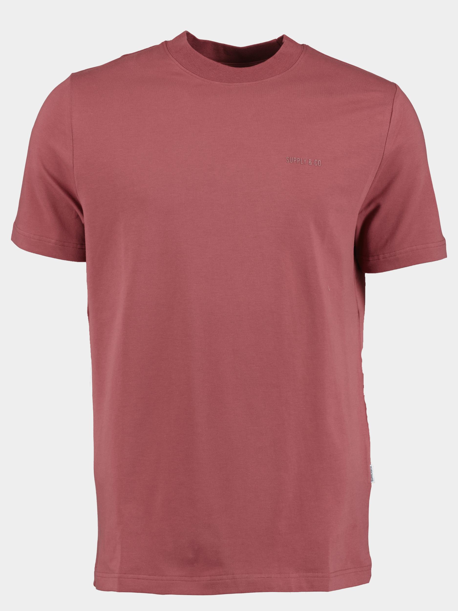 Supply & Co. T-shirt korte mouw Paars Lungo Tee With Chestlogo 24108LU16/687 dark mauve