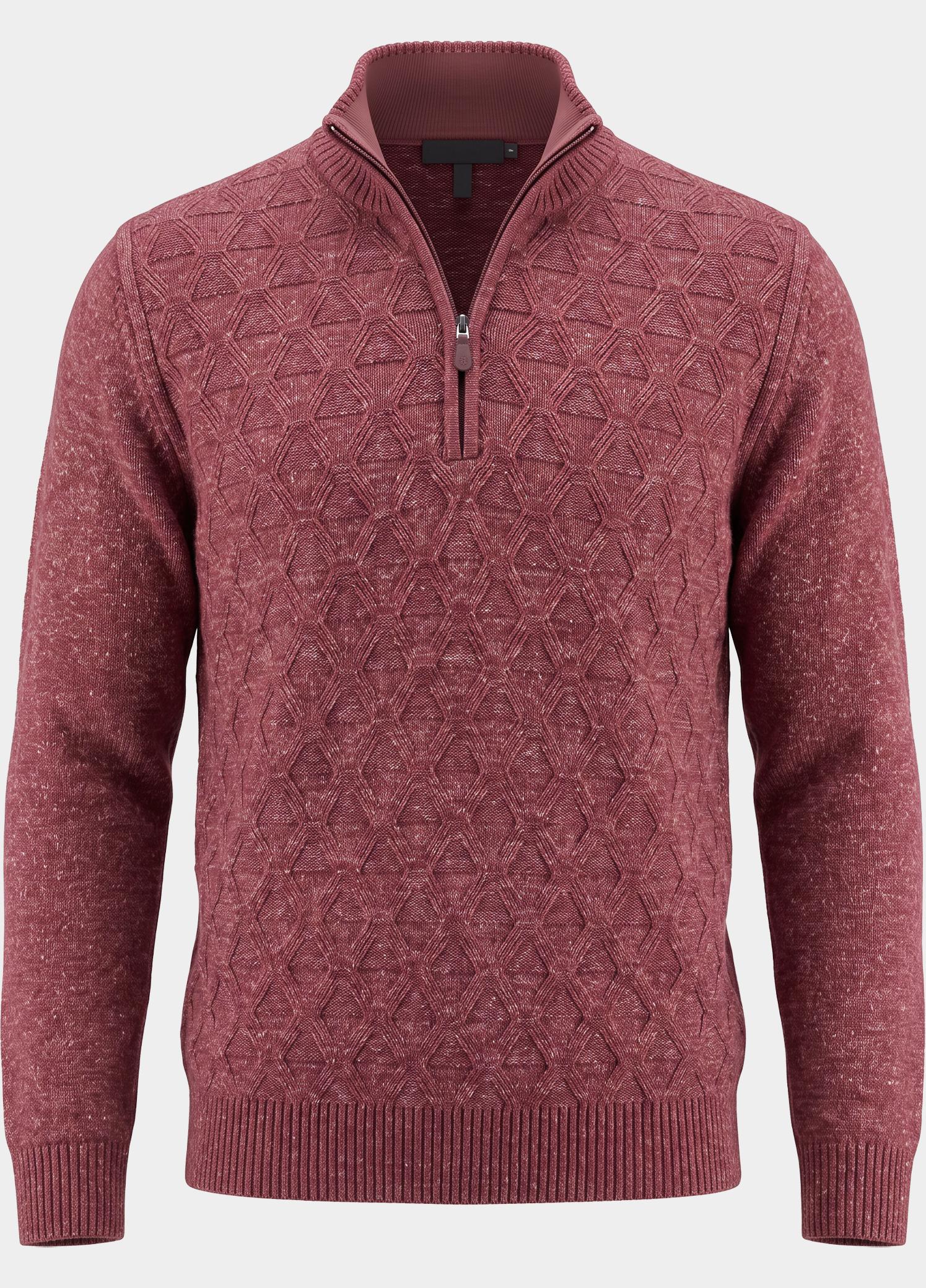 Bos Half Zip Rood  1189/40431 Bordo
