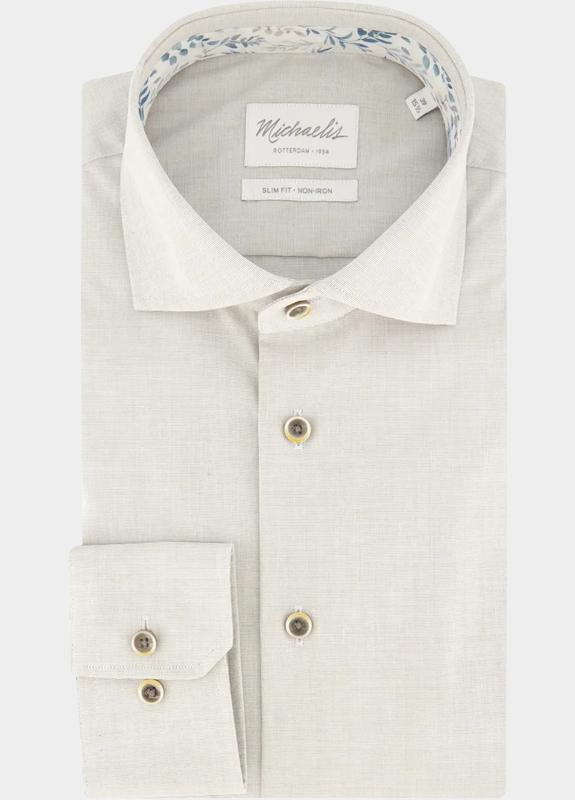 Michaelis Business hemd lange mouw Beige  PMVH10001/C