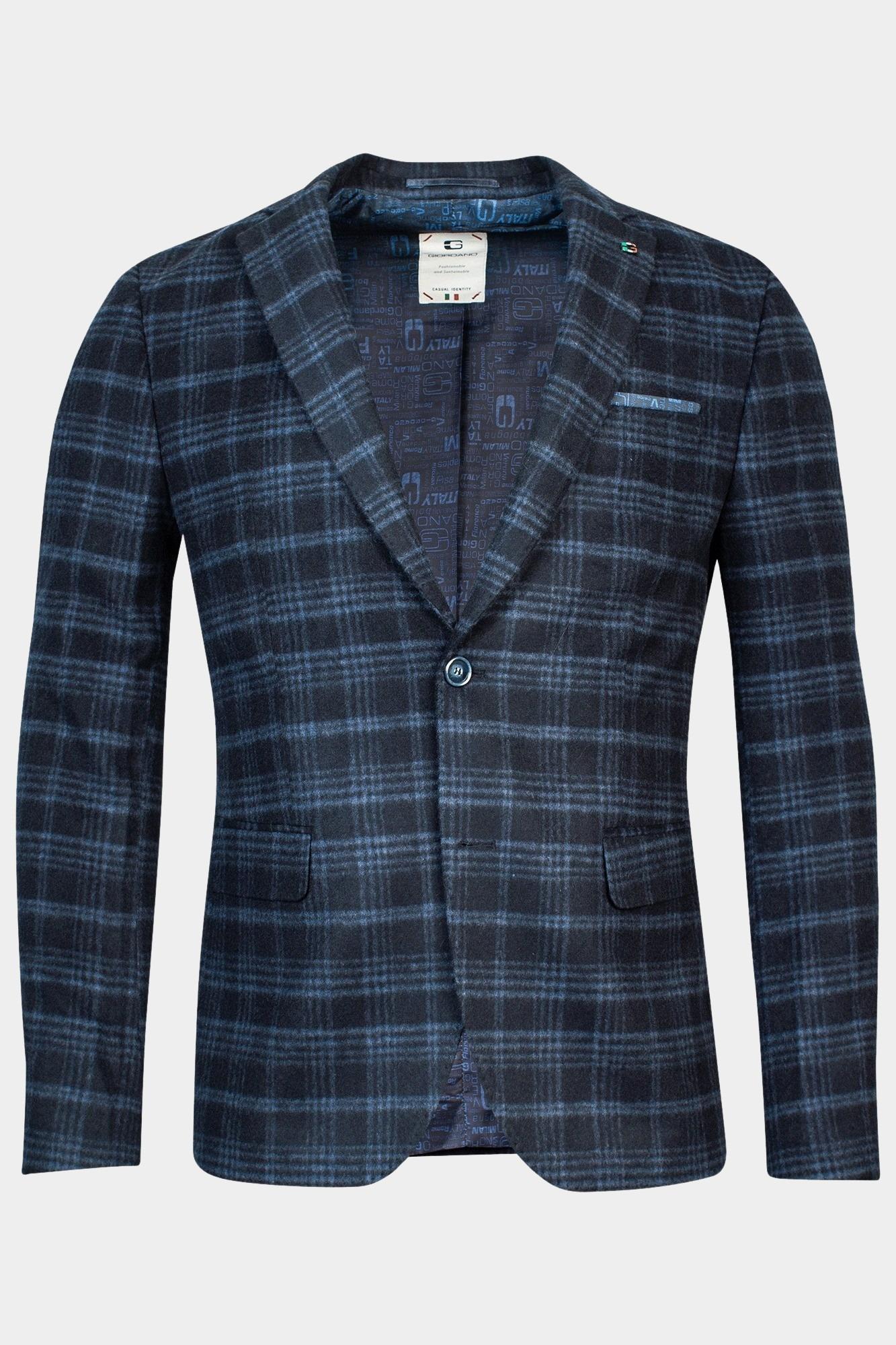 Giordano Colbert Blauw Blazer Robert Wool mix check 322606/60