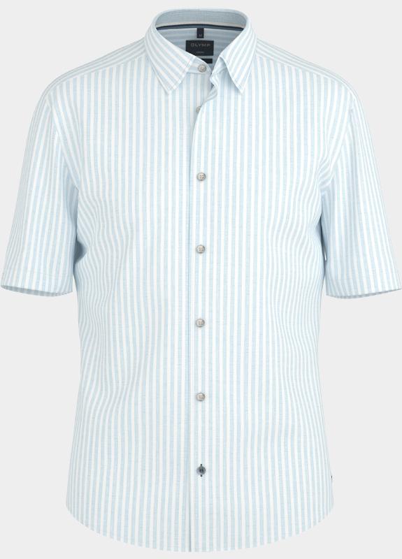 Olymp overhemd korte mouw heren Blauw Casual 405012/10