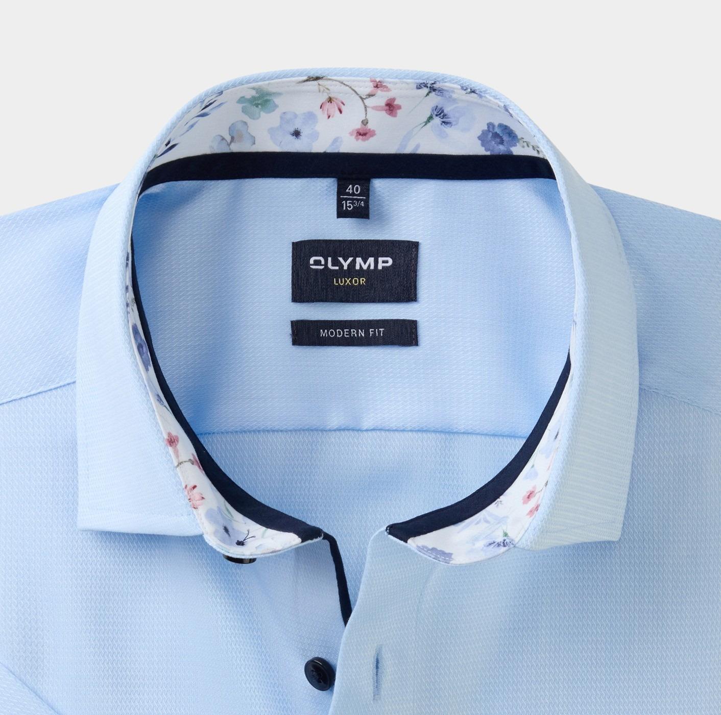 Olymp Business hemd korte mouw Blauw Luxor 120672/11