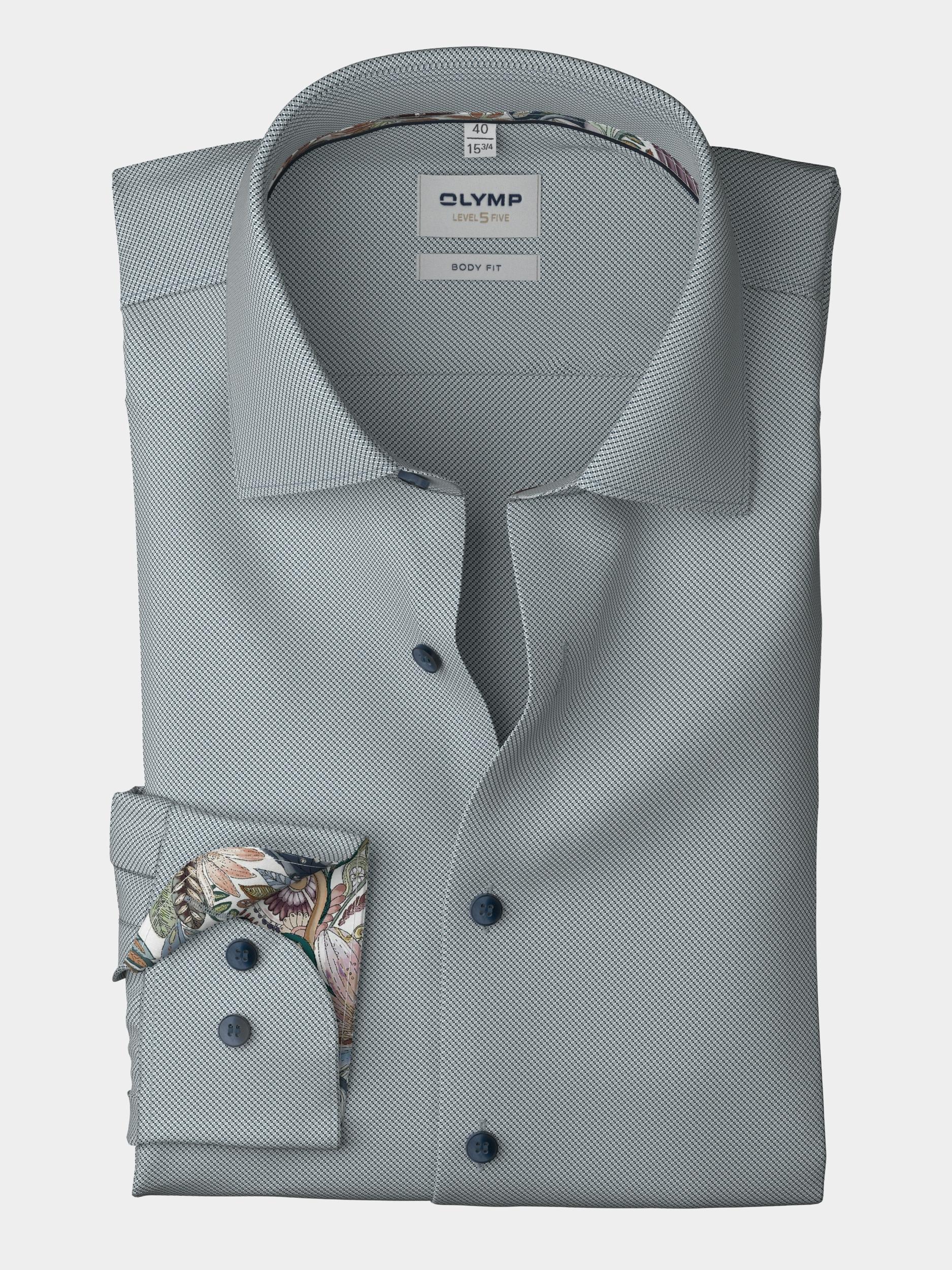 Olymp Business hemd lange mouw Blauw Level Five 204084/18