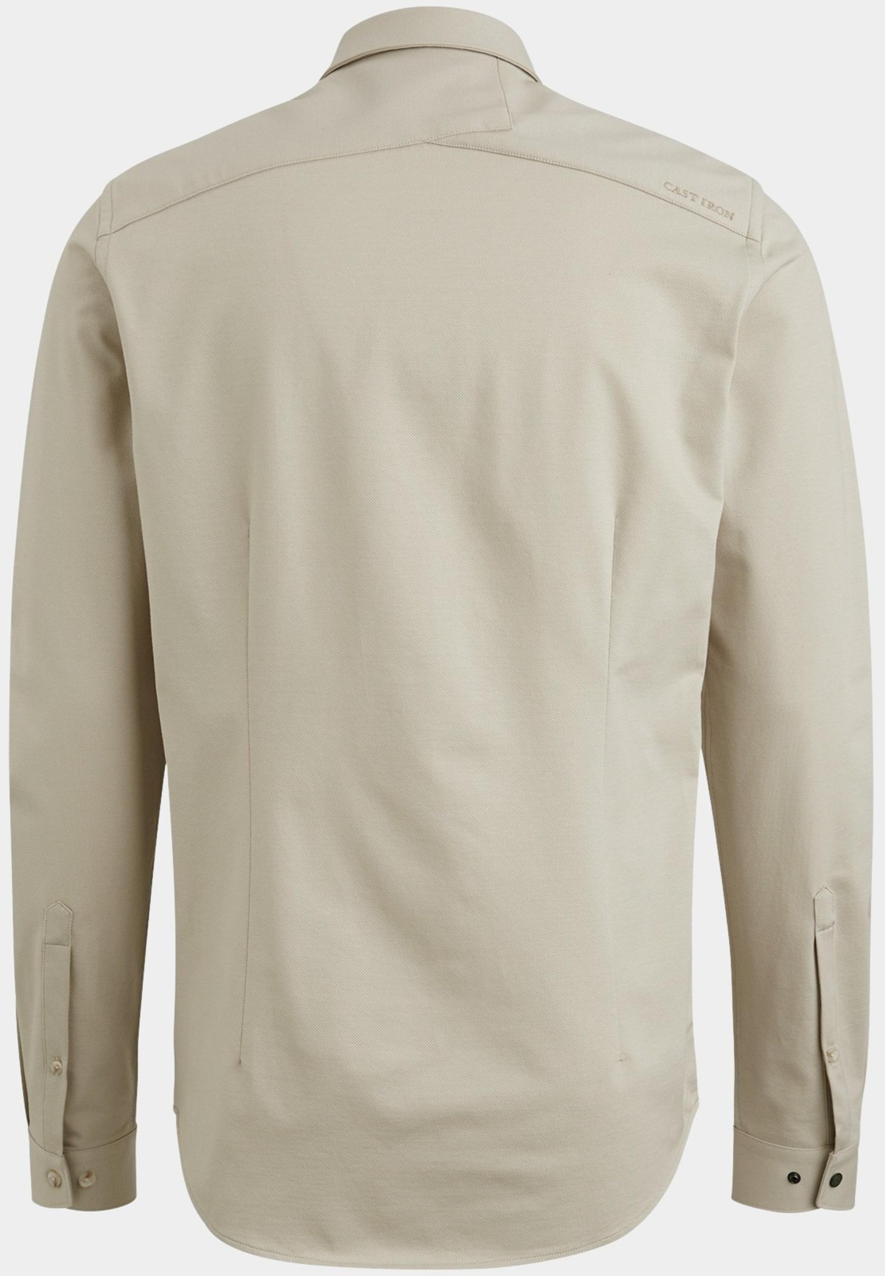 Cast Iron Casual hemd lange mouw Beige Long Sleeve Shirt Twill Jerse CSI2503226/7014