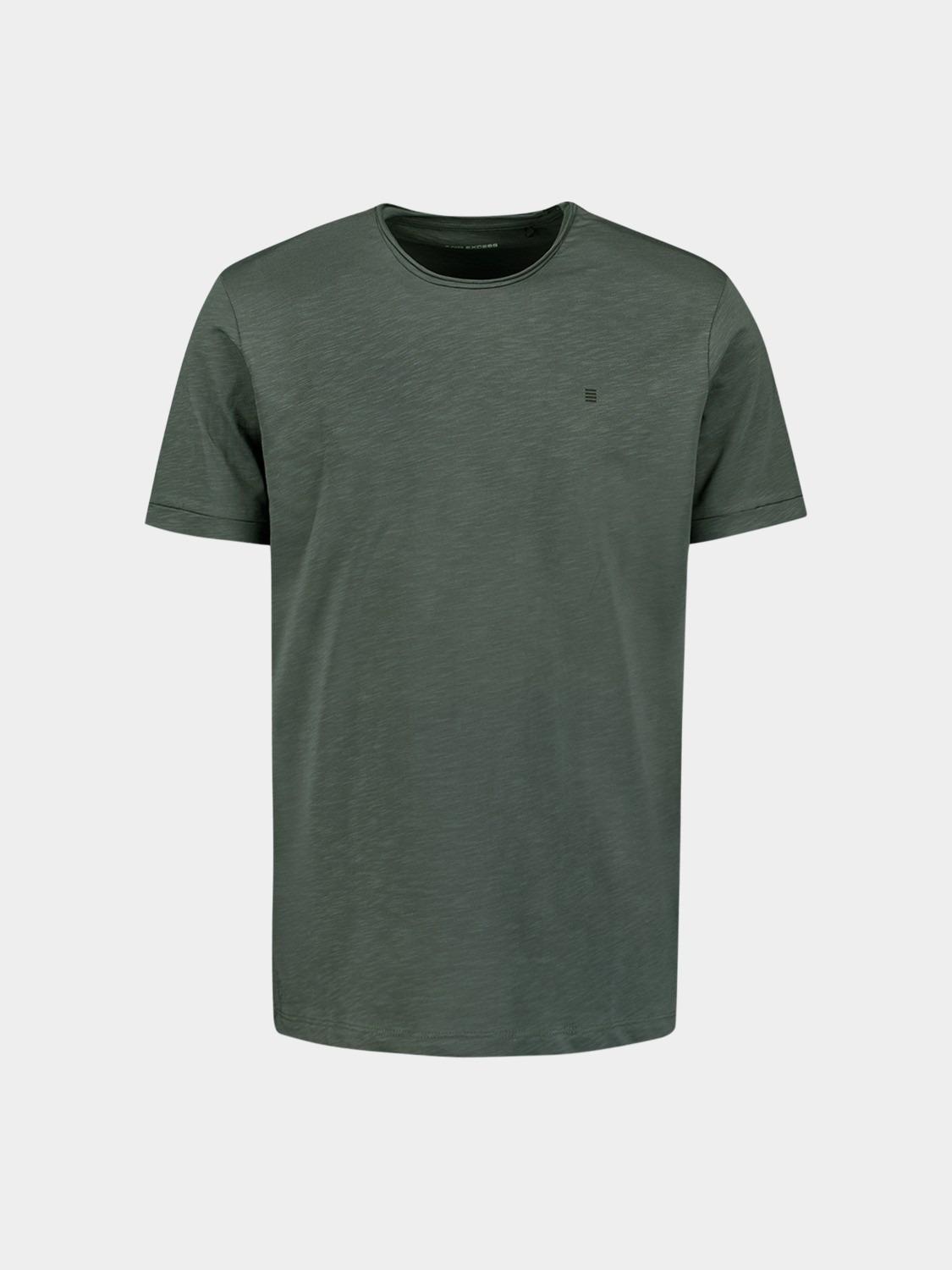 No Excess T-shirt korte mouw Blauw T-Shirt Crewneck Slub N3602/124