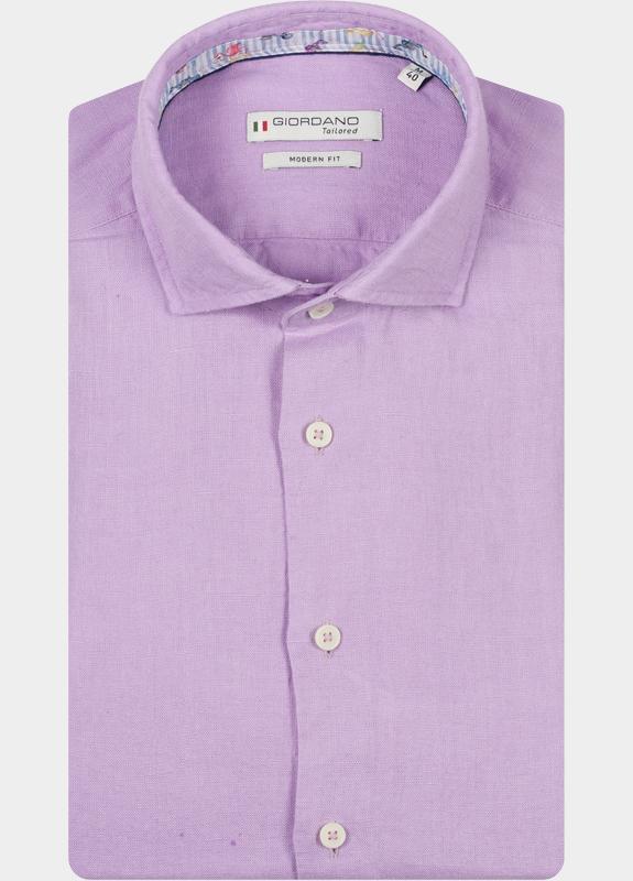Giordano Overhemd heren Paars Row Long Sleeve Cutaway Soft 617810/40