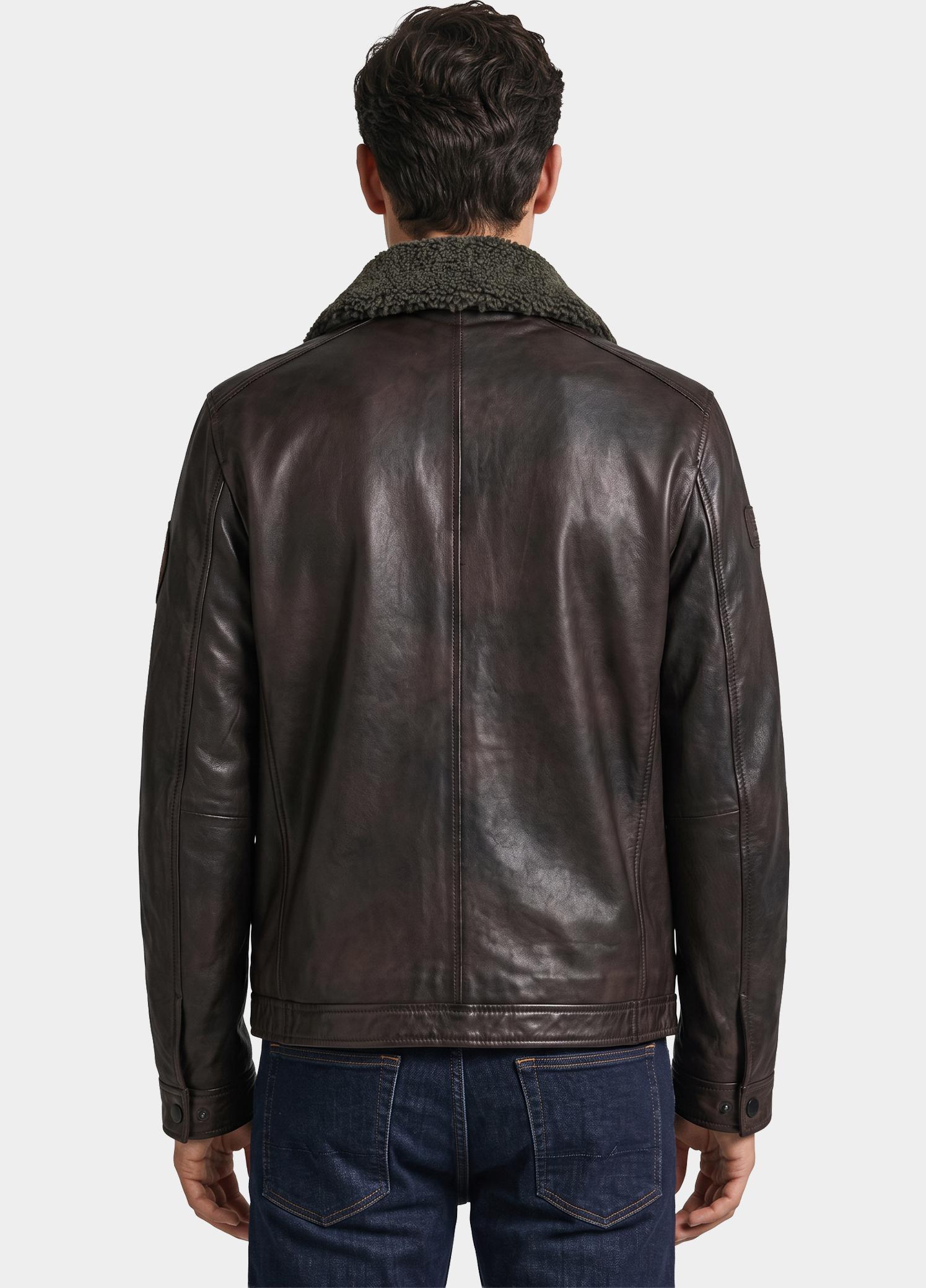Donders 1860 Lerenjas heren Zwart Leather Jacket with Badges 52727/590