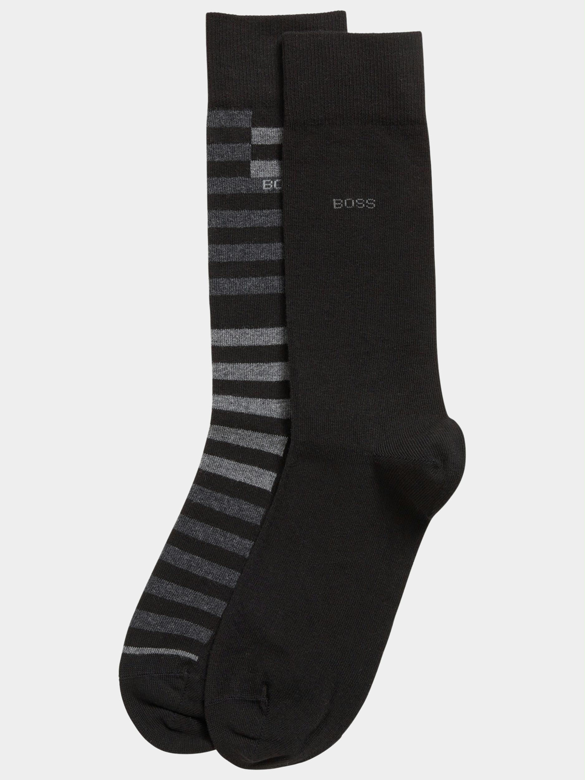BOSS Black Sokken Zwart 2P RS Stripe CC 10241189 01 50467708/001