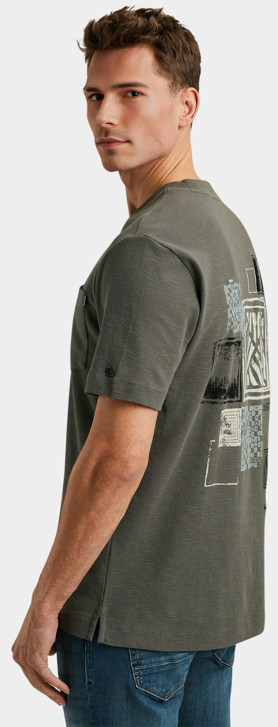 Cast Iron T-shirt korte mouw Grijs Short sleeve r-neck regular f CTSS2504582/9133