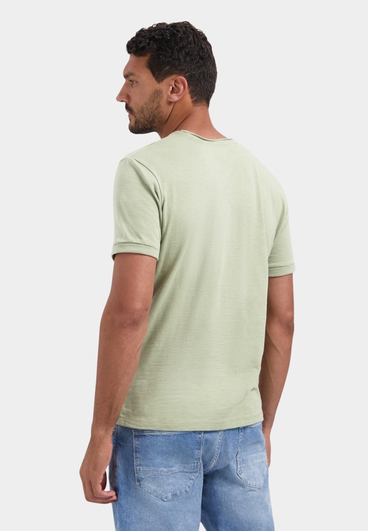 No Excess T-shirt korte mouw Groen T-Shirt Crewneck Slub 29360702SN/197