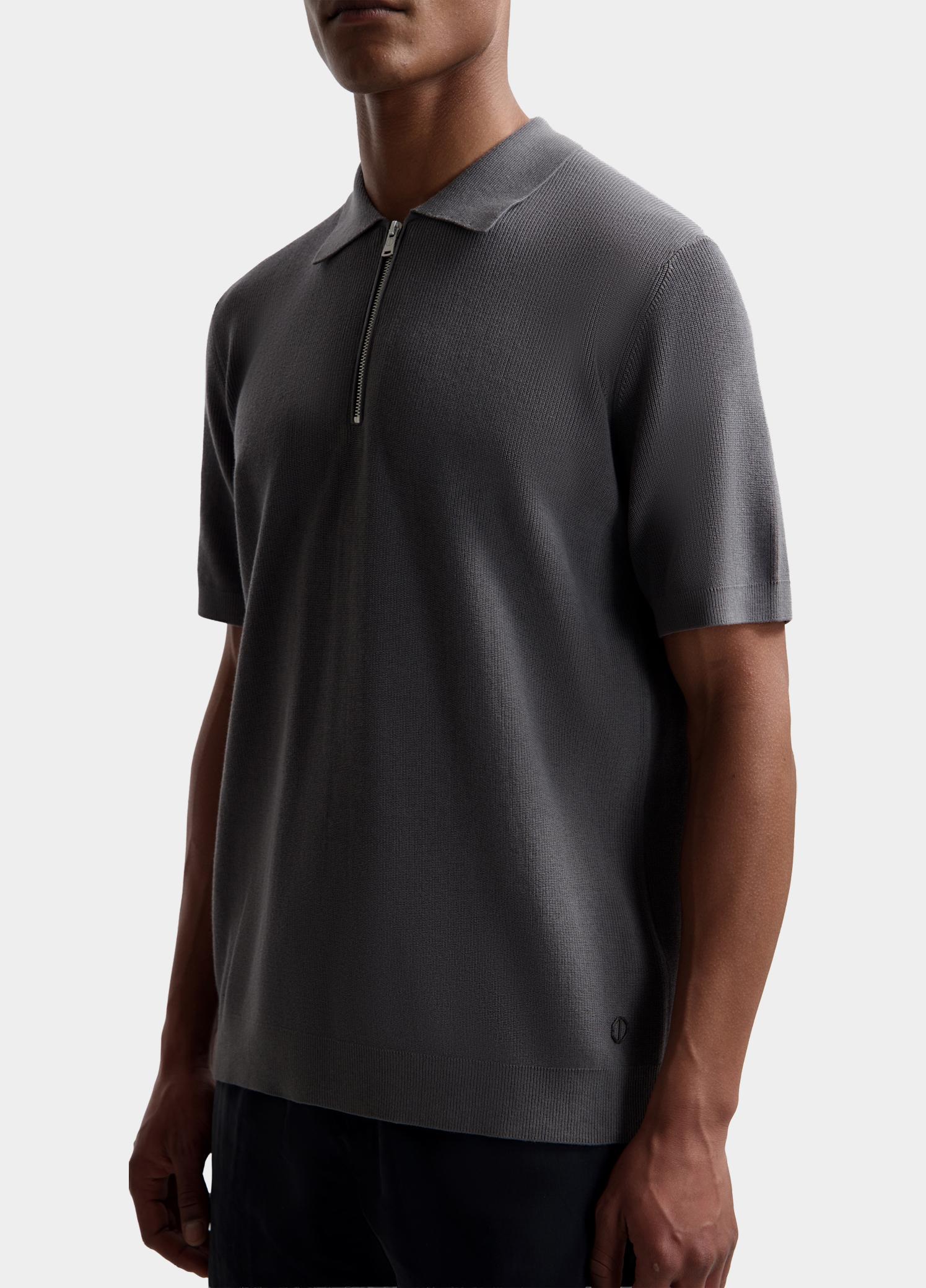 Dstrezzed Polo heren Grijs Silas Zip Polo 421158/879