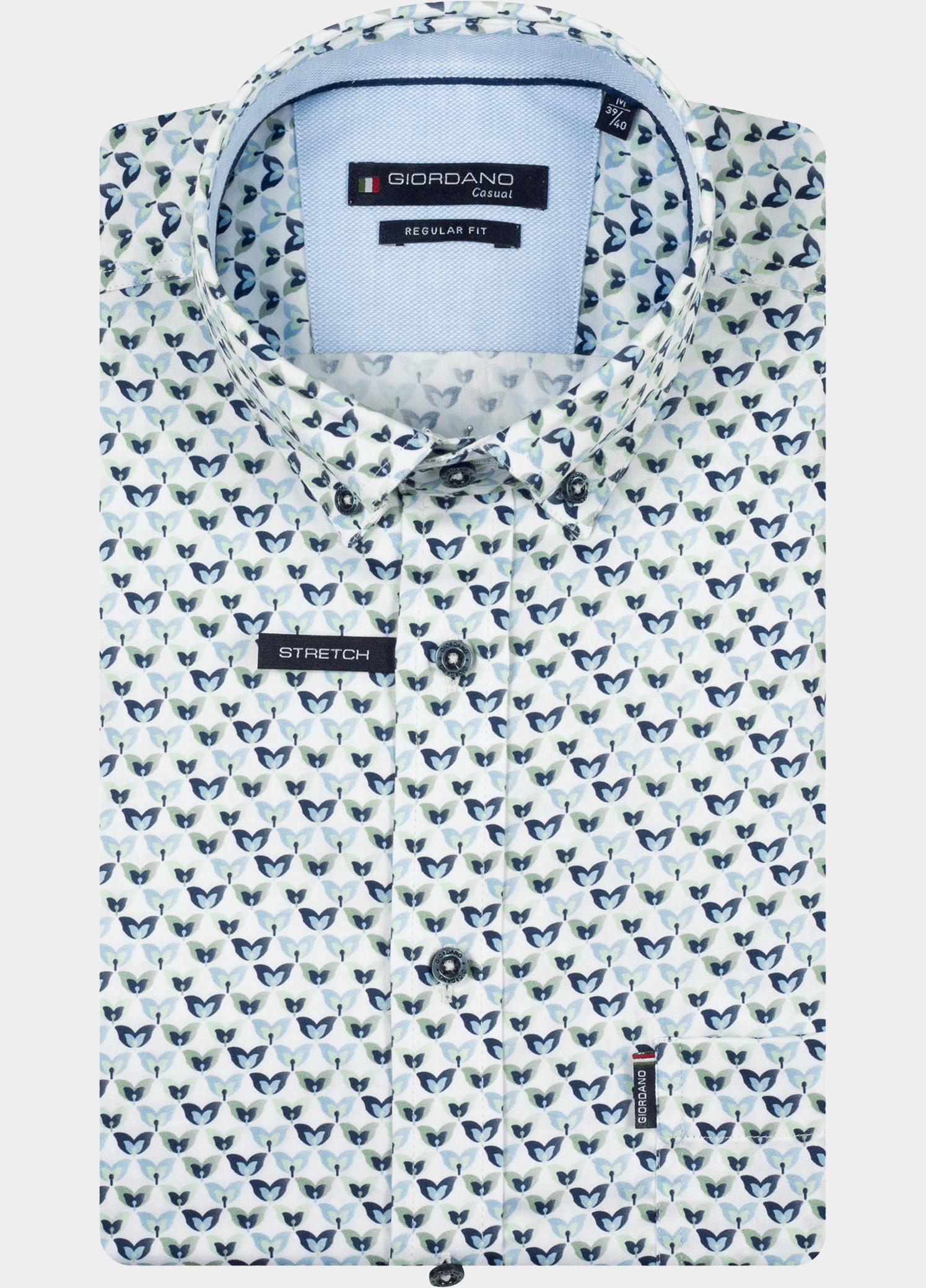 Giordano Overhemd heren Groen Ivy Long Sleeve Button Down S 617036/70