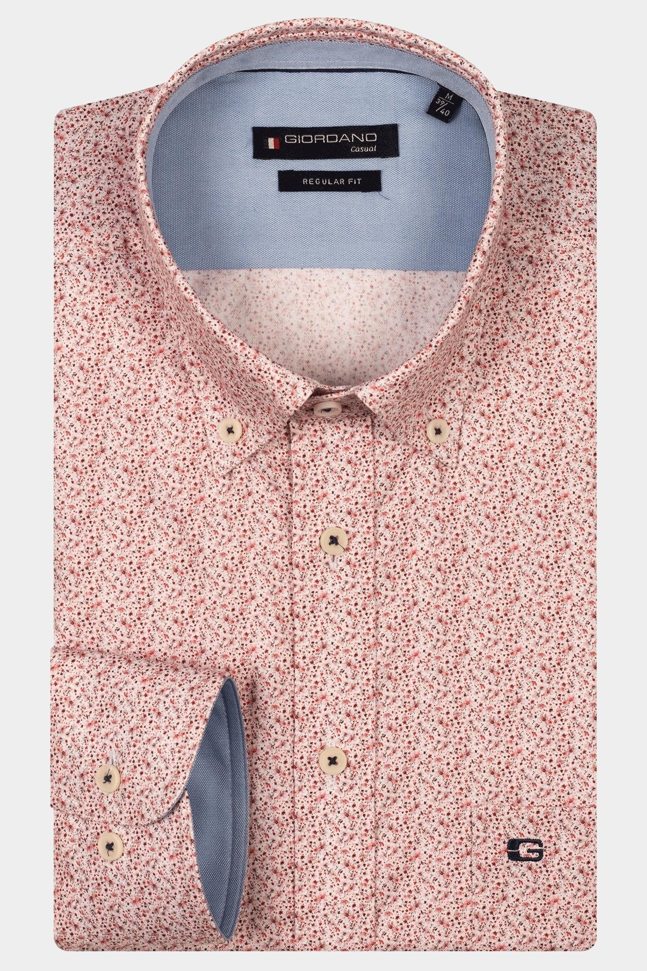 Giordano Casual hemd lange mouw Rood Ivy long sleeve button down t 517050/30