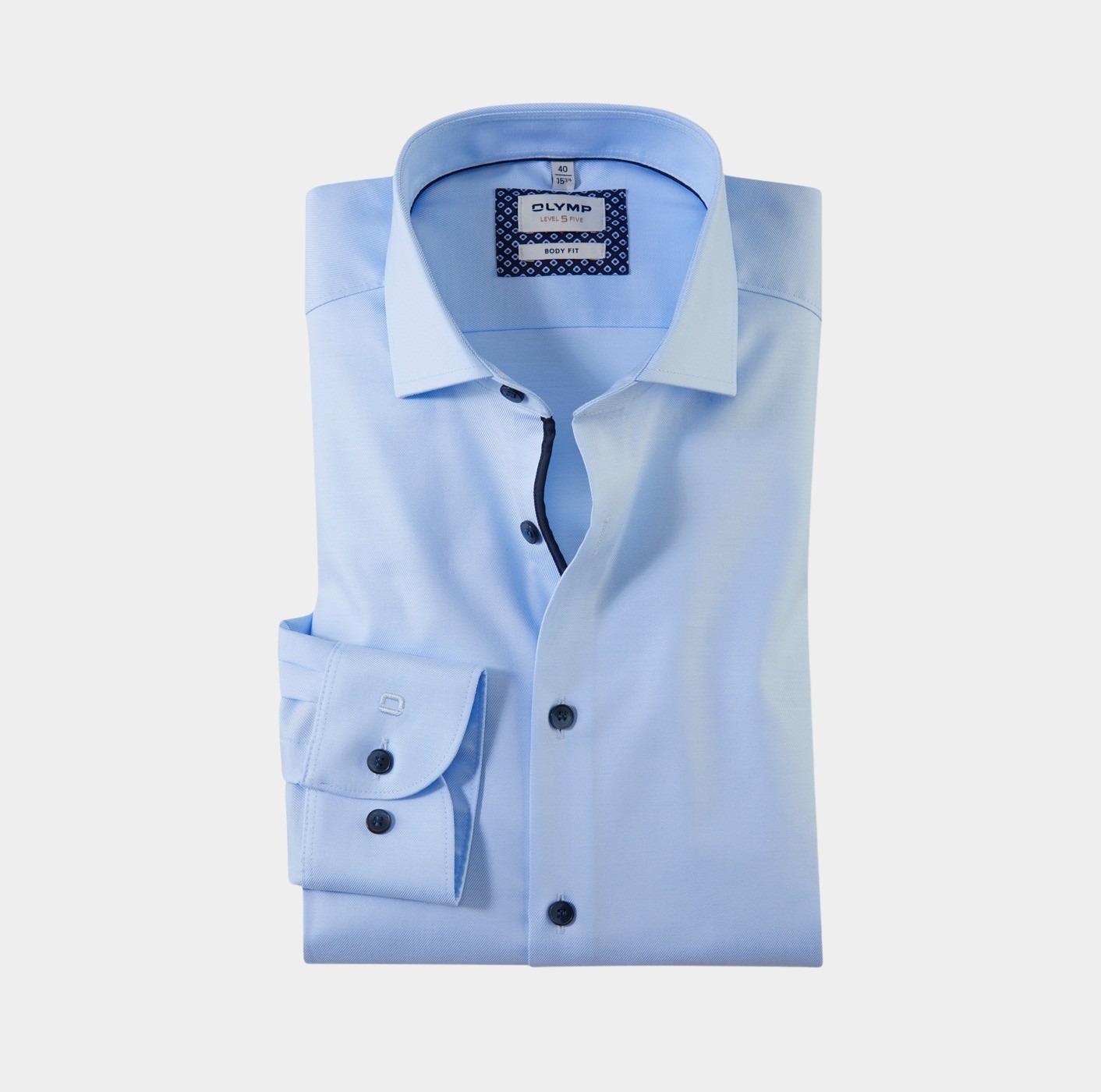 Olymp Business hemd lange mouw Blauw 0730/64 Hemden 073064/12