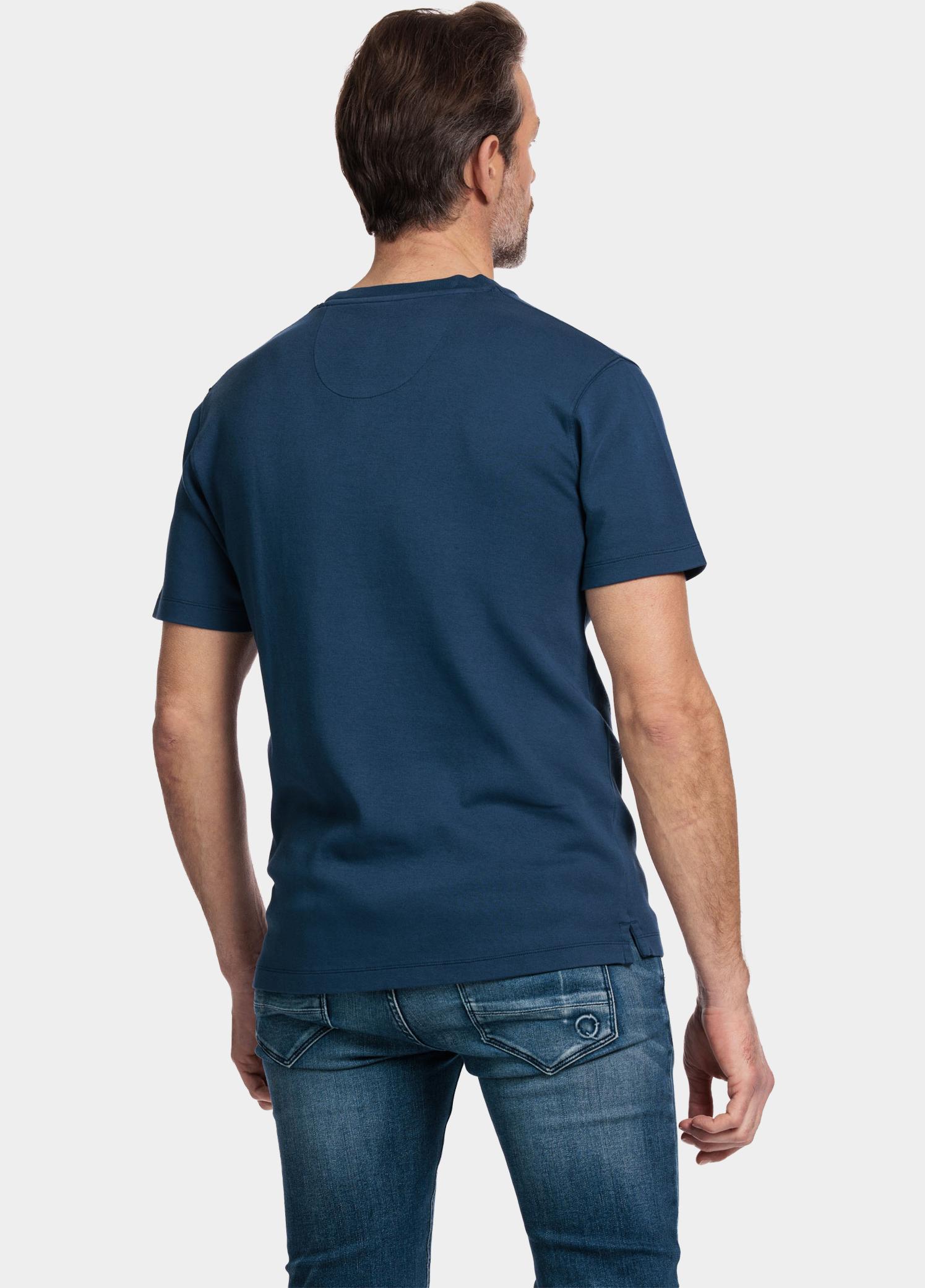 Giordano T-shirt heren Blauw T-shirt Jersey Garment Dye 415010/60