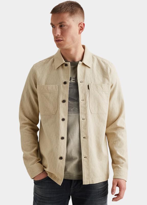 PME Legend Casual hemd lange mouw Beige LONG SLEEVE SHIRT Dobby Struc PSI2602222/7013
