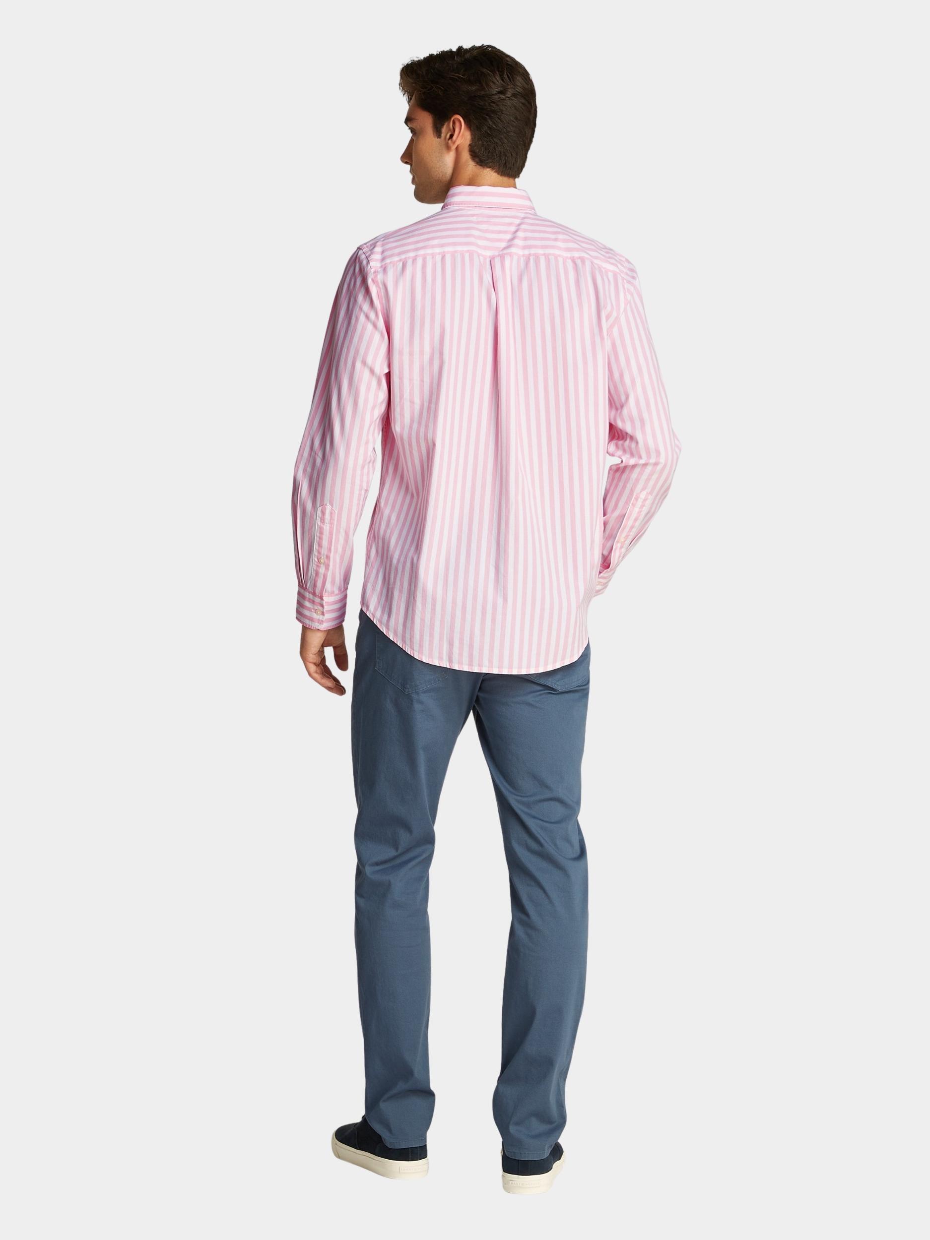 Tommy Hilfiger Casual hemd lange mouw Roze Flex Poplin Bold Stripe RF MW0MW39159/0D1