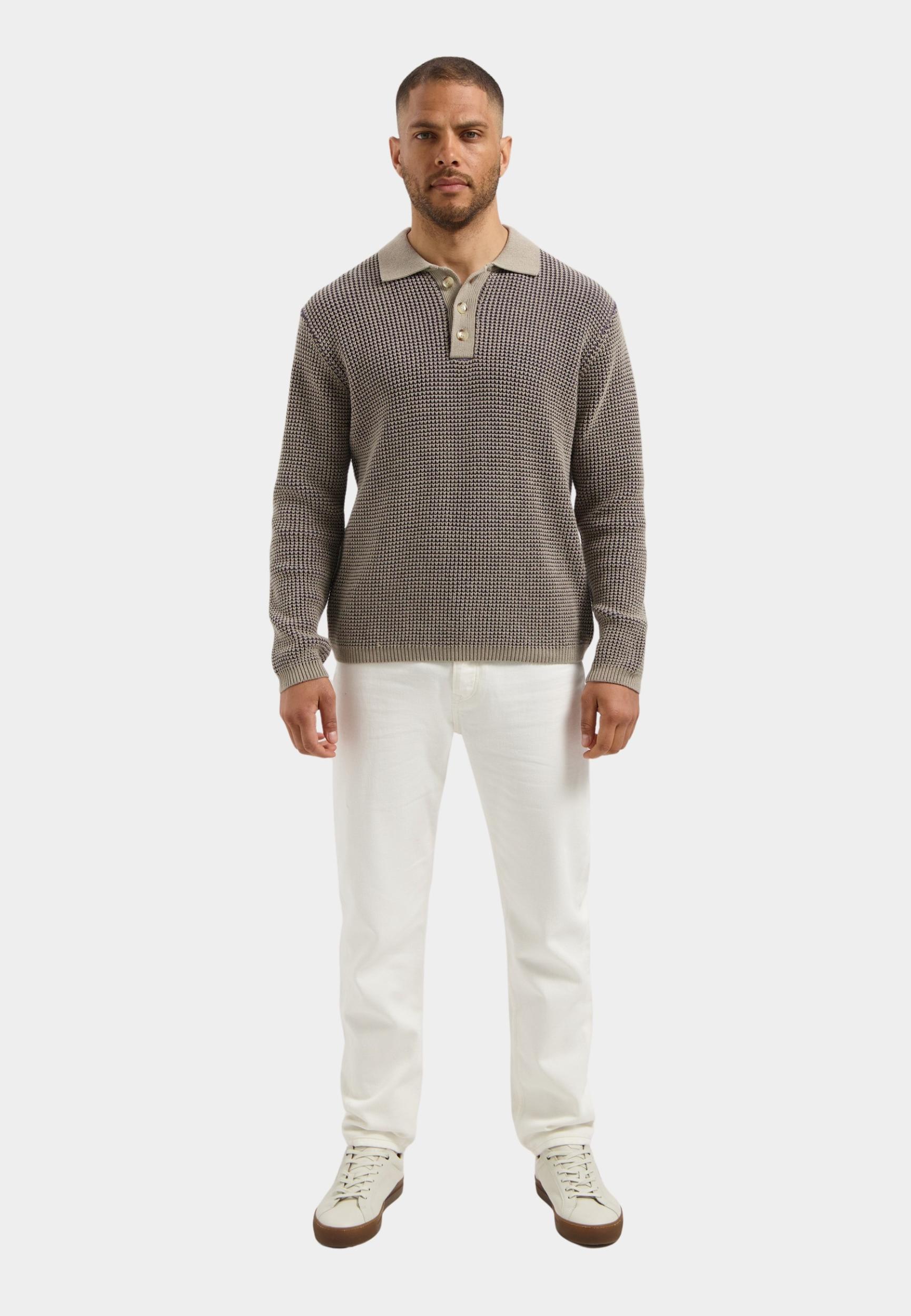 Dstrezzed Polo lange mouw Paars DS_Marin Polo 405912/460